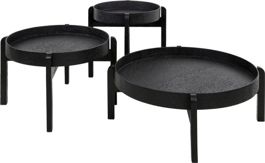 Fraaai Metaluxe ronde salontafels set van 3 - Foto 2
