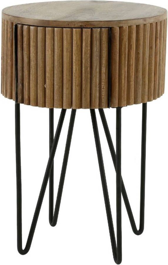 Fraaai Odila nachtkastje 1L rond mangohout - Foto 2