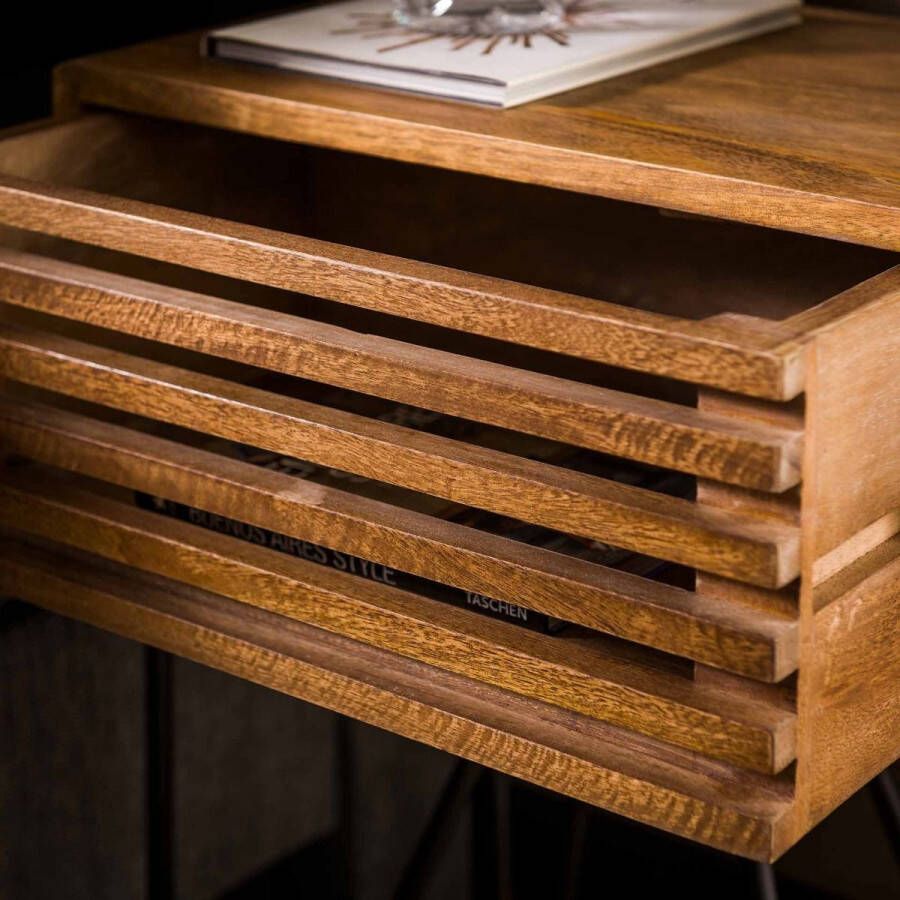 Fraaai Odila nachtkastje 1L vierkant mangohout