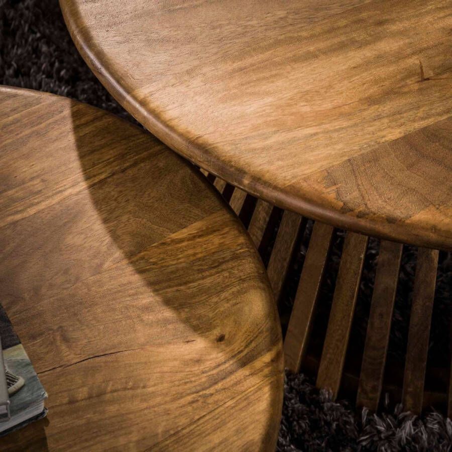 Fraaai Odila ronde salontafels set van 2