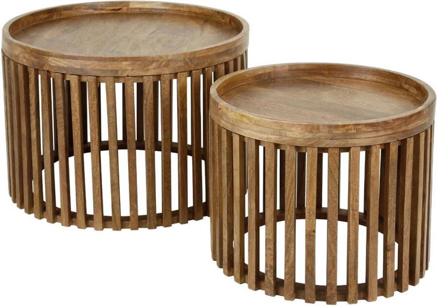 Fraaai Odila salontafel mangohout set van 2 - Foto 2