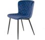 Fraaai Valencia eetkamerstoel velvet blauw (Set van 4) - Thumbnail 1