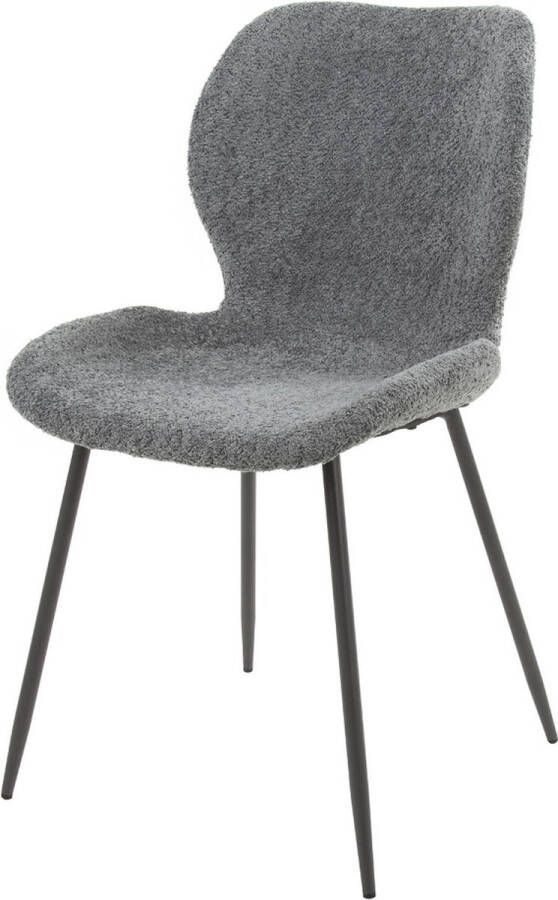 Fraaai Verona eetkamerstoel boucle grijs