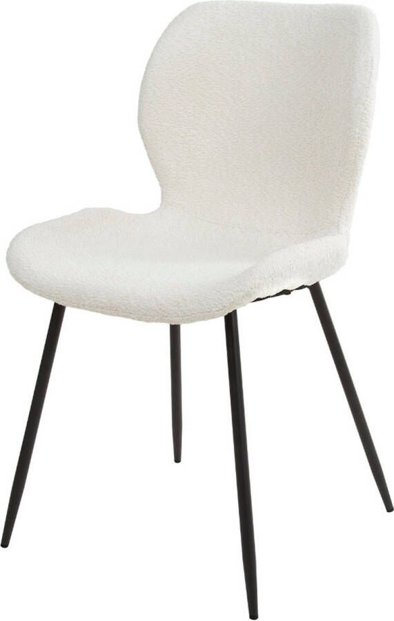 Fraaai Verona eetkamerstoel boucle wit