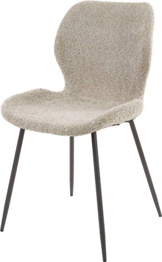 Fraaai Verona eetkamerstoel boucle zand