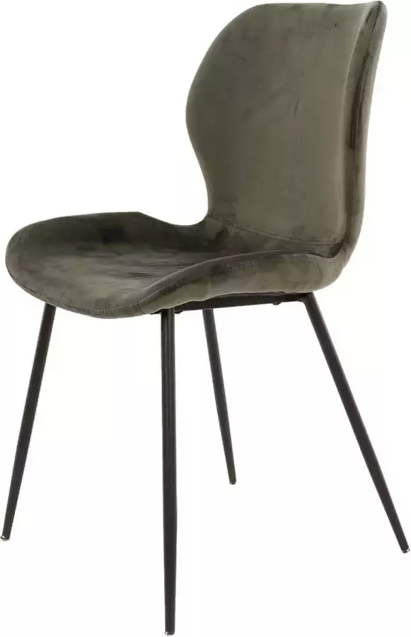 Fraaai Verona eetkamerstoel velvet donkergrijs