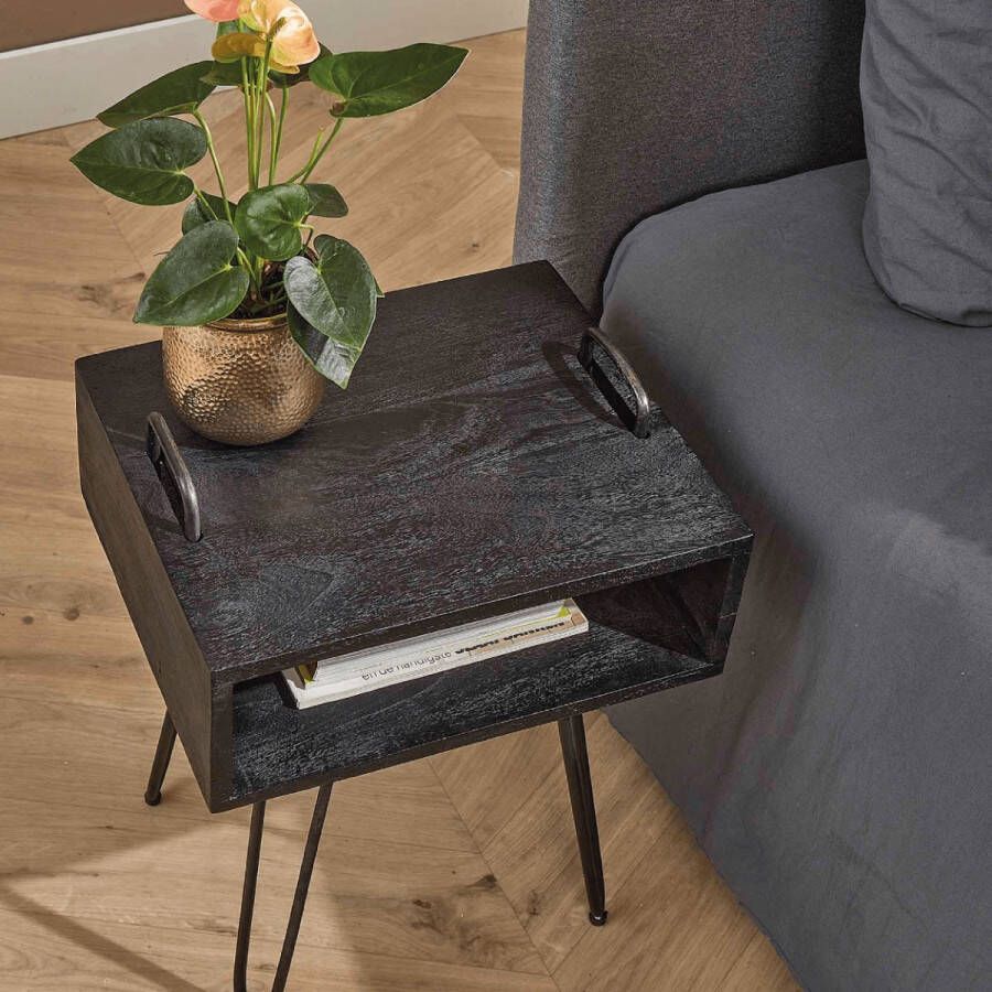 Fraaai Yucon nachtkastje zwart - Foto 2