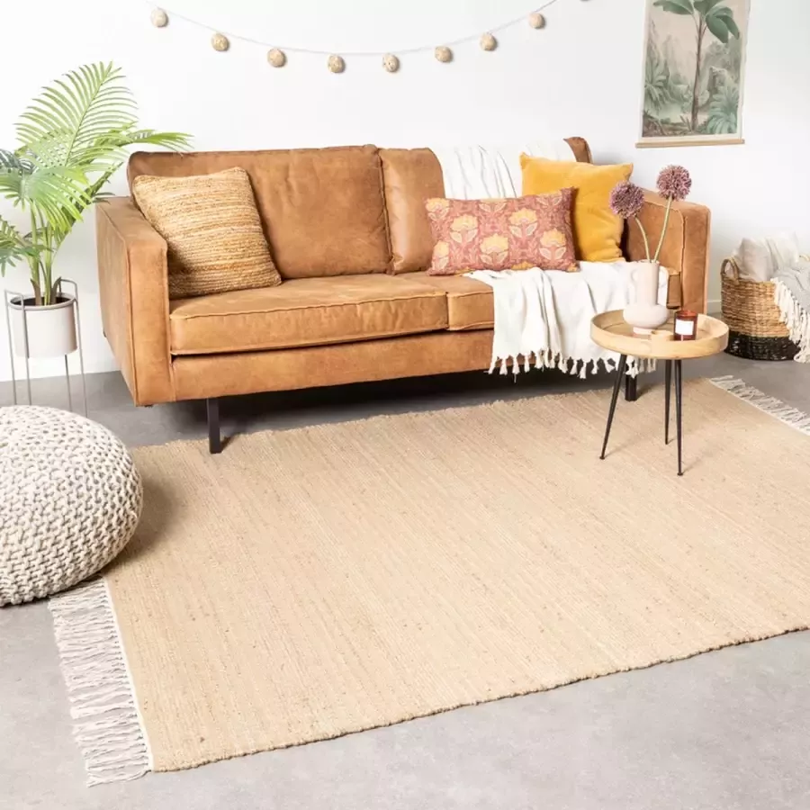 Fraai Bohemian vloerkleed Faya Naturel 160x230cm