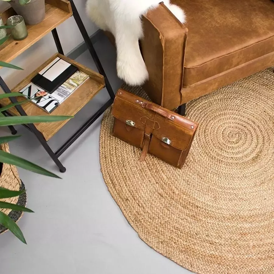 Fraai Jute vloerkleed Fair rond naturel Ø 200cm