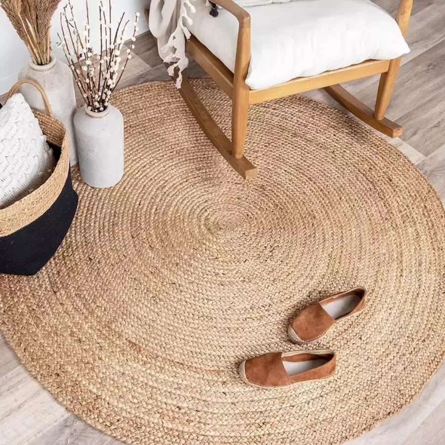 Fraai Jute vloerkleed Fair rond naturel Ø 280cm