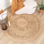 Fraai Jute vloerkleed Fair Rond Rotan naturel Ø 180cm - Thumbnail 2