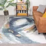 Fraai Modern vloerkleed Strong Brush Blauw Geel 160x230cm - Thumbnail 2