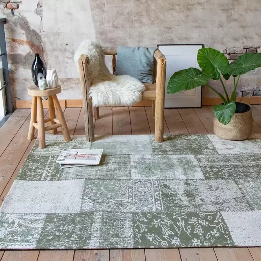 Fraai Patchwork vloerkleed Dreams Groen 140x200cm