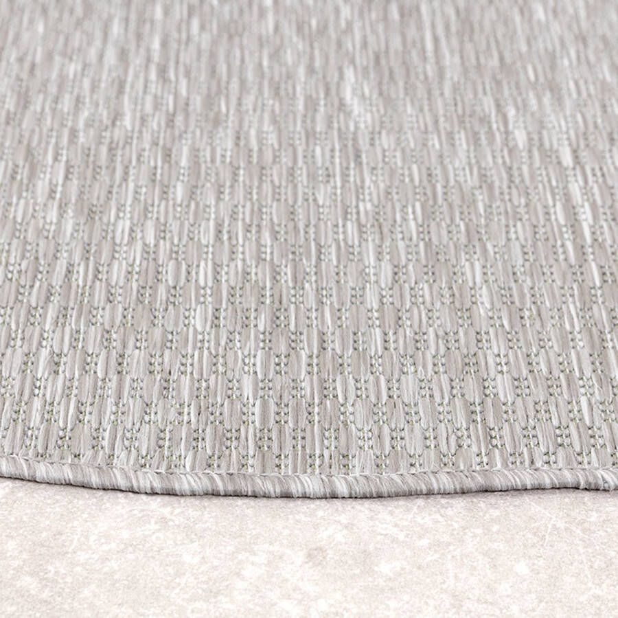 Fraai Rond buitenkleed Costa Grijs Ø 120cm
