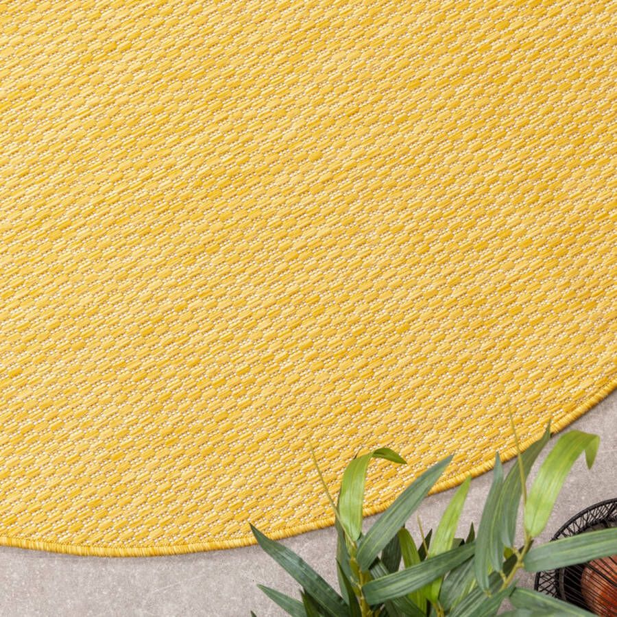 Fraai Rond buitenkleed Costa Okergeel Ø 100cm