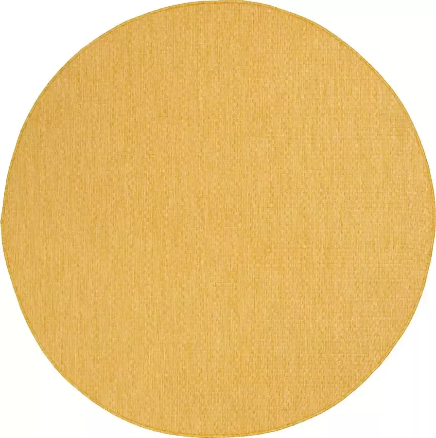 Fraai Rond buitenkleed Costa Okergeel Ø 120cm