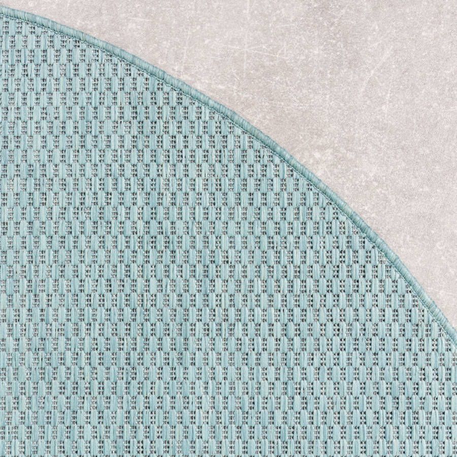 Fraai Rond buitenkleed Costa Turquoise Ø 200cm