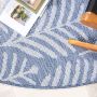 Fraai Rond buitenkleed Summer Leaves Blauw Ø 200cm - Thumbnail 2