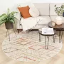 Fraai Rond hoogpolig vloerkleed Blend Diamond Terra Ø160cm - Thumbnail 1