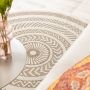 Fraai Rond jute buitenkleed Nomad Aztec Creme Ø 120cm - Thumbnail 1
