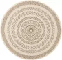 Fraai Rond jute buitenkleed Nomad Aztec Creme Ø 240cm - Thumbnail 2