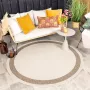 Fraai Rond jute buitenkleed Nomad Edge Creme Ø 160cm - Thumbnail 2