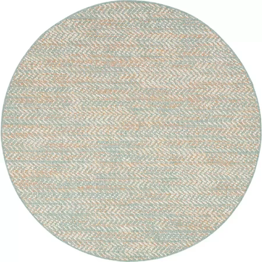 Fraai Rond modern buitenkleed Playa Aztec Groen Ø 120cm
