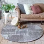 Fraai Rond patchwork vloerkleed Dreams Grijs Ø 200cm - Thumbnail 1