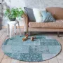Fraai Rond patchwork vloerkleed Dreams mint turquoise Ø 150cm - Thumbnail 1