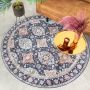 Fraai Rond vintage vloerkleed Imagine Oriental Blauw Ø 120cm - Thumbnail 2