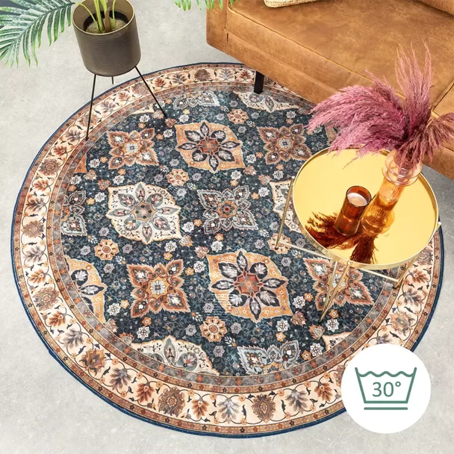 Fraai Rond vintage vloerkleed Imagine Oriental Rustiek Ø 100cm