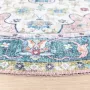 Fraai Rond vintage vloerkleed Lily Oriental Blauw Roze Ø 240cm - Thumbnail 1