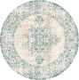 Fraai Rond vintage vloerkleed – Spring Ethnic Creme Groen Ø 240cm - Thumbnail 1
