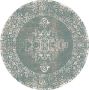 Fraai Rond vintage vloerkleed – Spring Ethnic Groen Creme Ø 280cm - Thumbnail 2