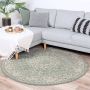 Fraai Rond vintage vloerkleed Wonder Oriental Groen Ø 220cm - Thumbnail 1