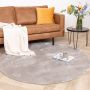 Fraai Rond wasbaar viscose vloerkleed Vive Grijs Ø 200cm - Thumbnail 1