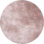 Fraai Rond wasbaar viscose vloerkleed Vive Oudroze Ø 120cm - Thumbnail 2