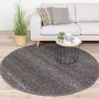 Fraai Rond wollen vloerkleed Feline Antraciet Gemeleerd Ø 280cm - Thumbnail 1