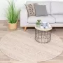 Fraai Rond wollen vloerkleed Feline Wit Gemeleerd Ø 200cm - Thumbnail 1