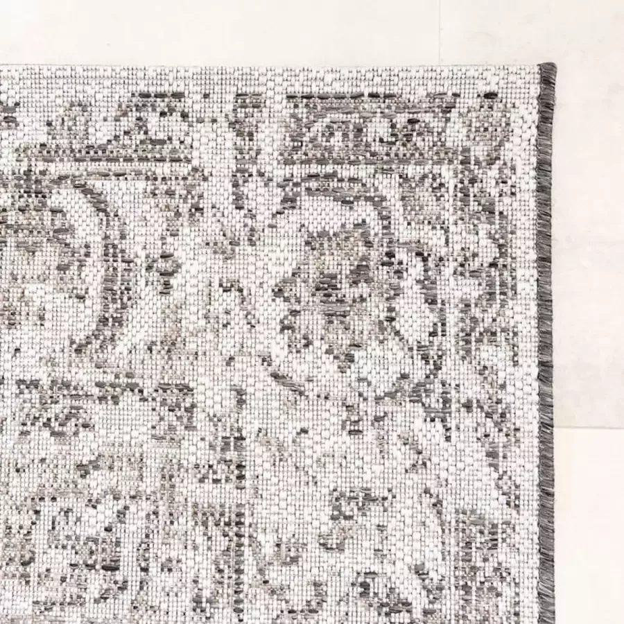 Fraai Vintage buitenkleed Victoria Oriental Grijs 120x170cm