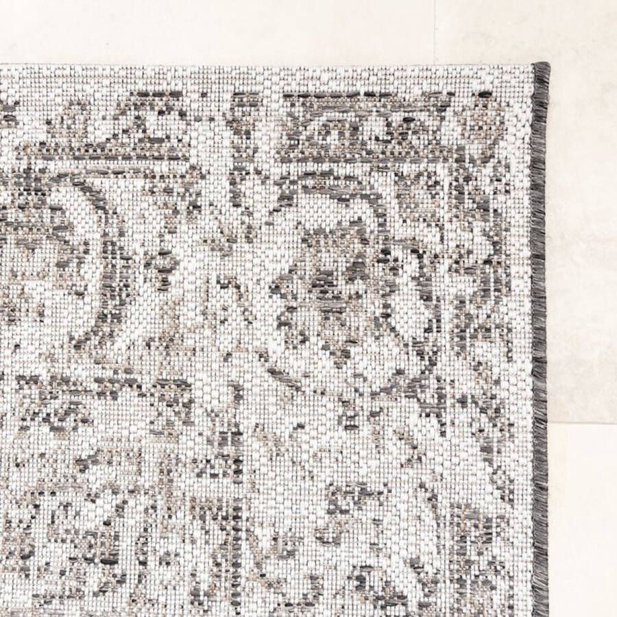 Fraai Vintage buitenkleed Victoria Oriental Grijs 80x150cm