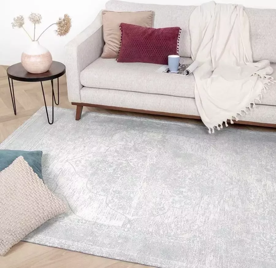 Fraai Vintage vloerkleed Admire Lichtgrijs 240x340cm