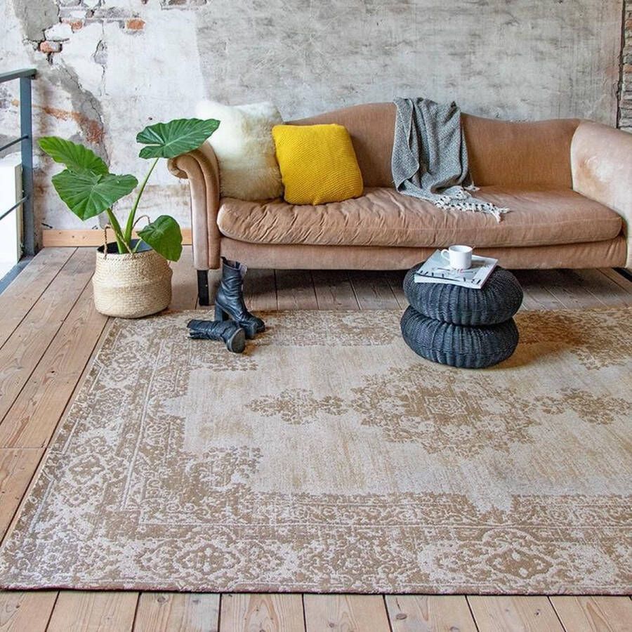 Fraai Vintage vloerkleed Dreams Creme Zand 160x240cm