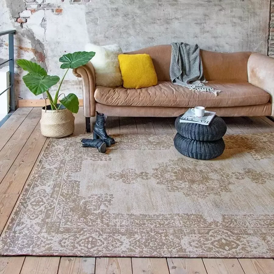 Fraai Vintage vloerkleed Dreams Creme Zand 160x240cm