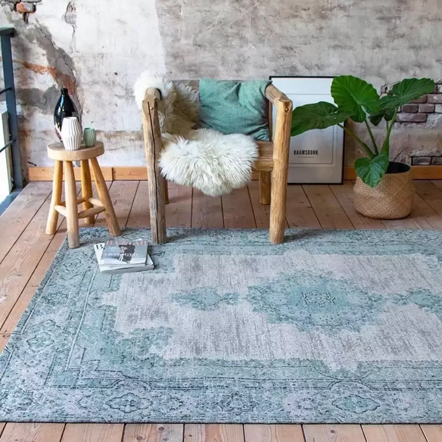 Fraai Vintage vloerkleed Dreams Mint Turquoise 200x290cm