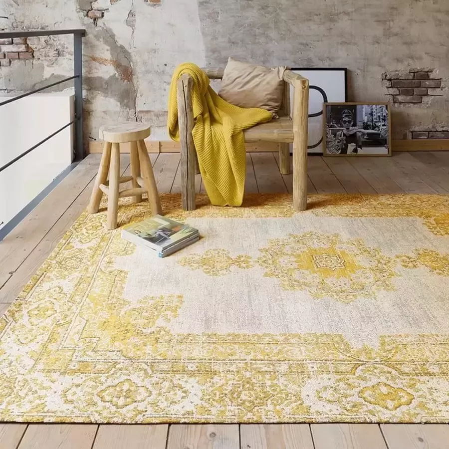 Fraai Vintage vloerkleed Dreams Oker Geel 70x140cm