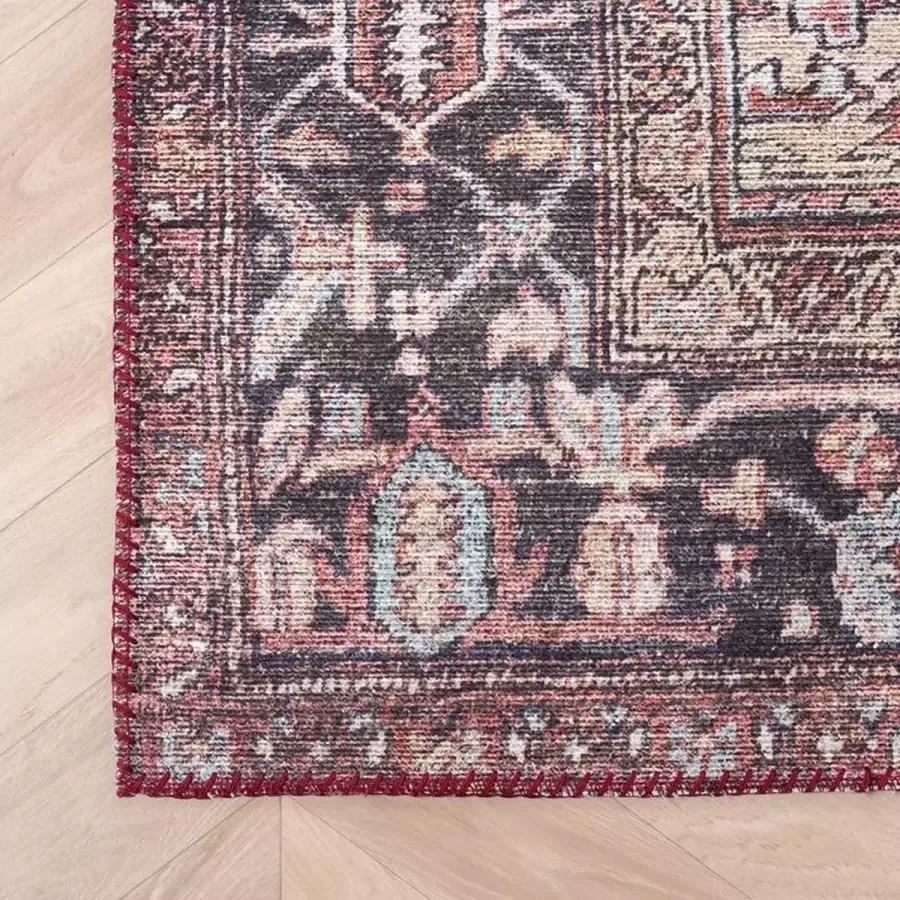 Fraai Vintage vloerkleed Lugan Bordeauxrood 200x290cm