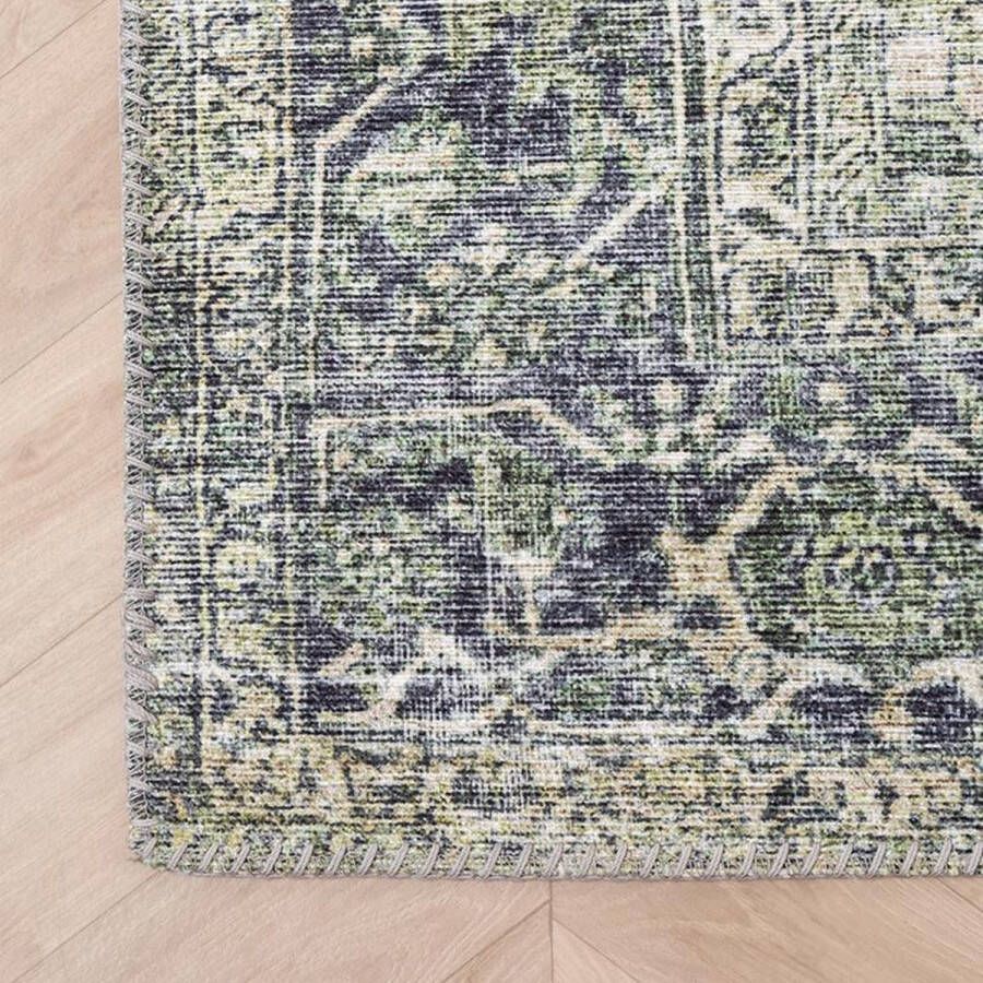 Fraai Vintage vloerkleed Lugan Groen 80x150cm