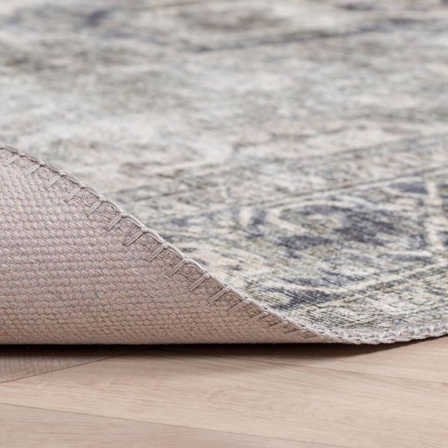 Fraai Vintage vloerkleed Lugan Groen Grijs 140x200cm