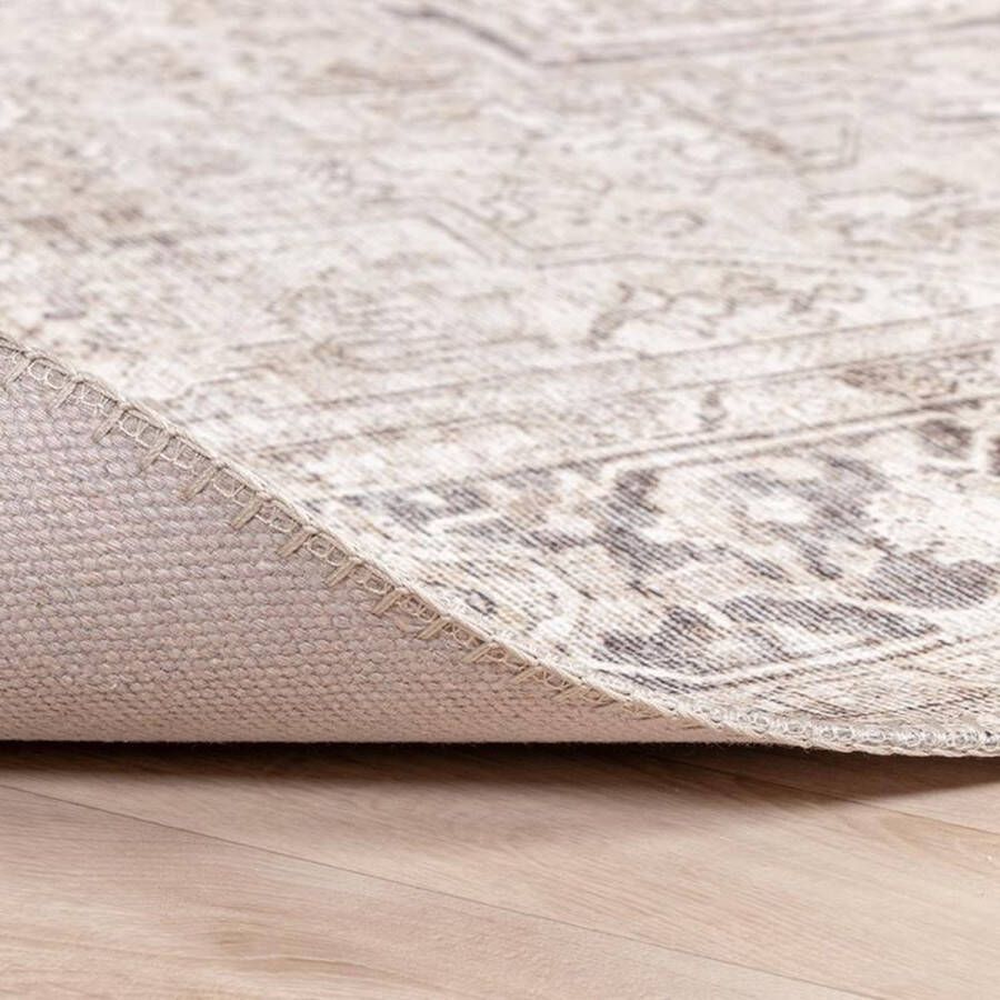 Fraai Vintage vloerkleed Lugan Lichtbruin 140x200cm